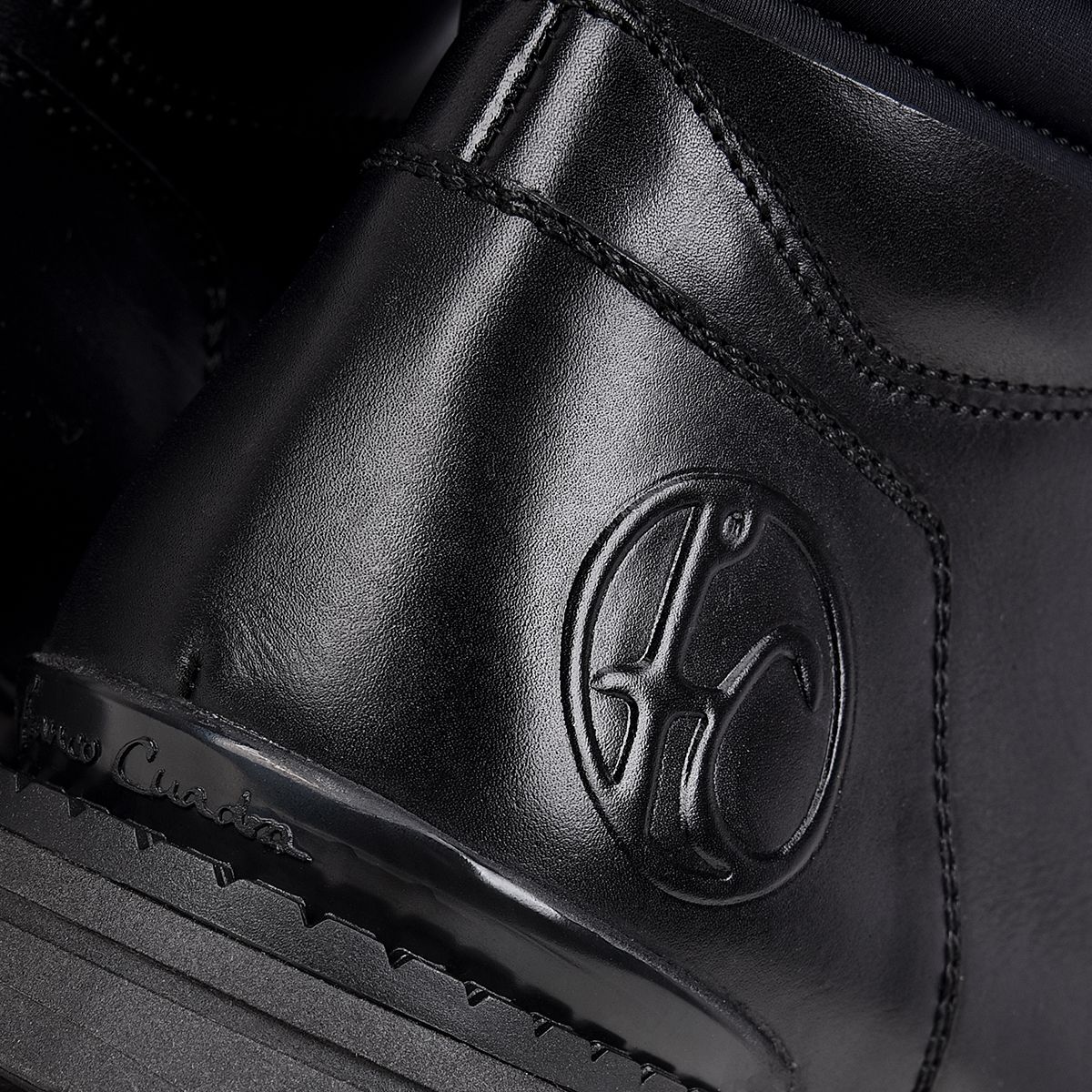 N48MTTS - Cuadra black casual fashion caiman leather sneaker boots for men
